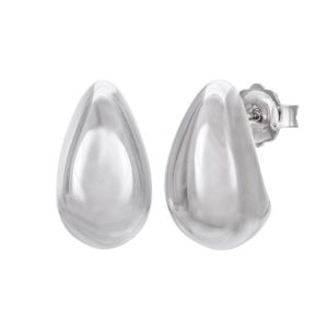 Droppformade örhängen i äkta silver