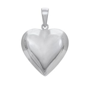 Hängsmycke i äkta silver- Stort hjärta