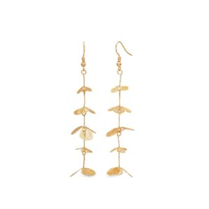 Örhängen GLOW i mässing med blommor