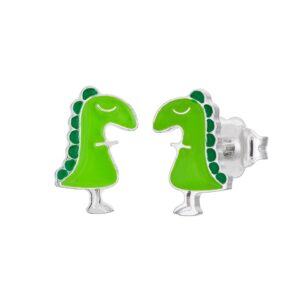 Örhängen i äkta silver med dinosaurie