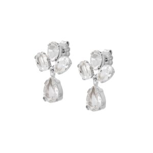 Örhängen i äkta silver med kristall